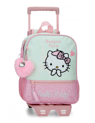 MOCHILA ADAP. C/CARRO 28CM. HELLO KITTY PARIS